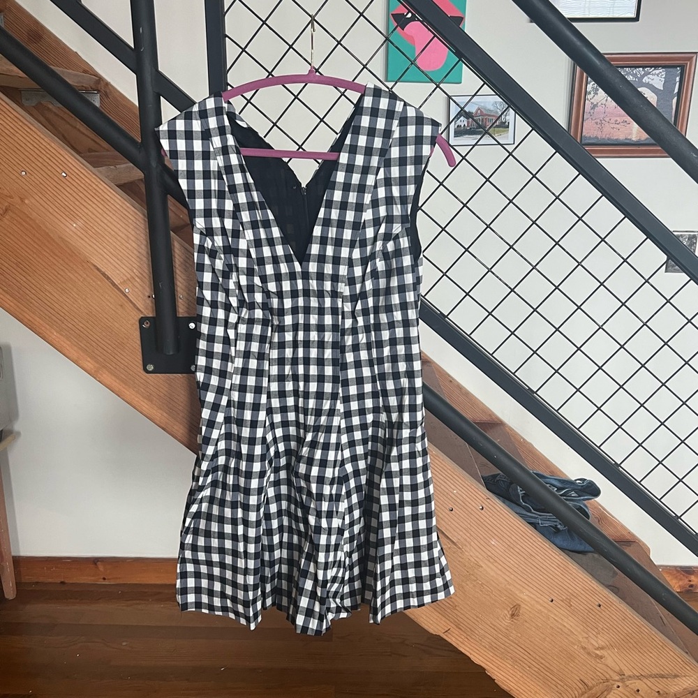 Anthropologie checkered mini dress